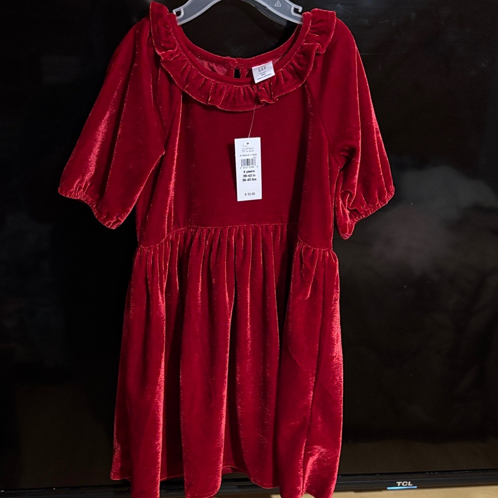 GAP Kids Red Velvet Dress